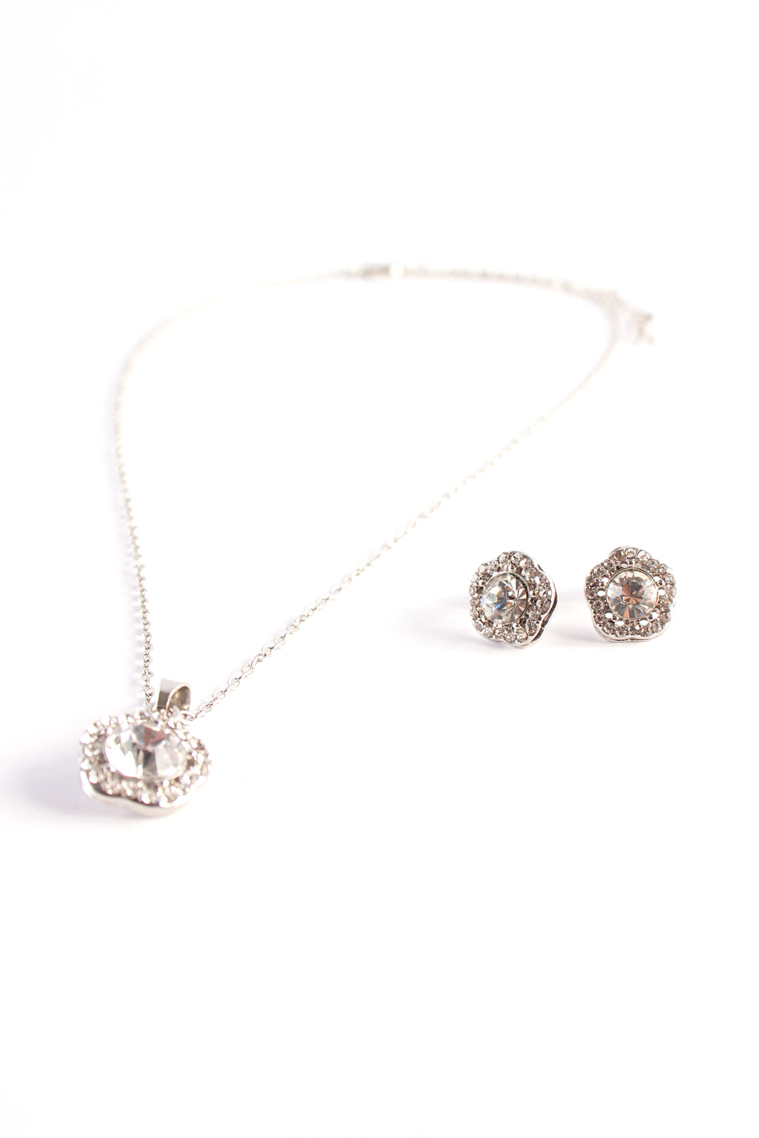 Diamonte Chain and Earring Set