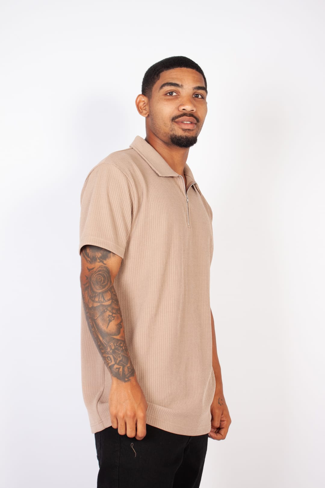 Textured Zip Golfer