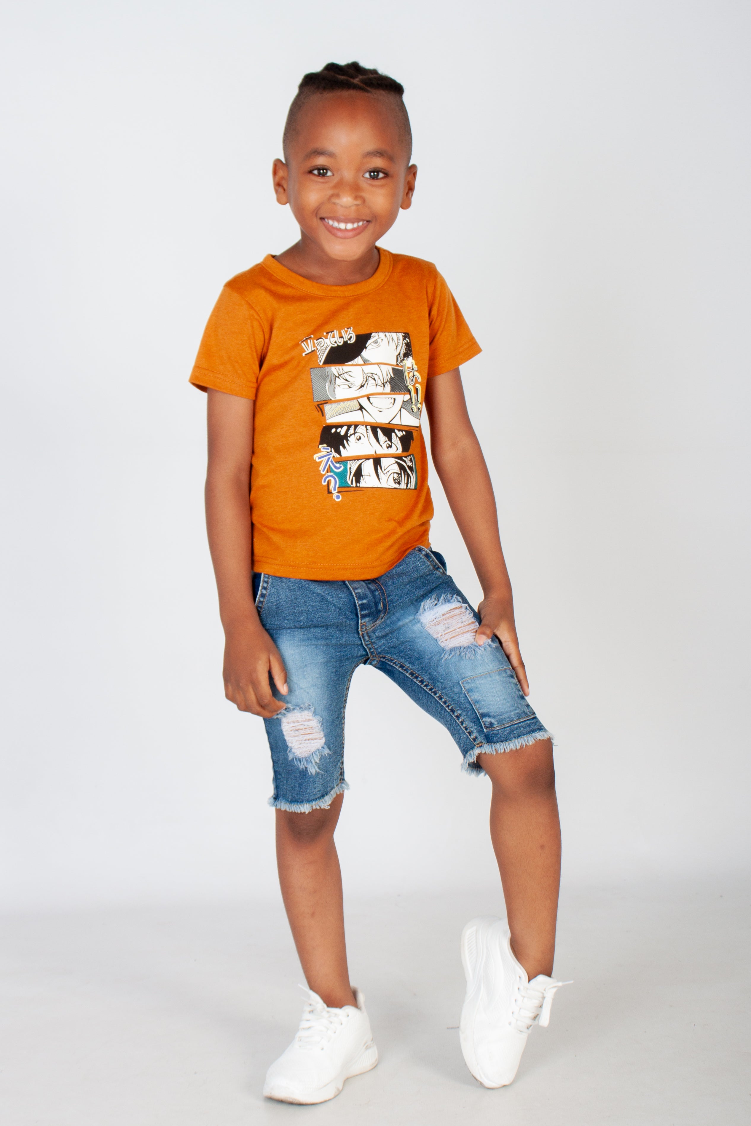 Graphic "Anime Face Frame" T-Shirt