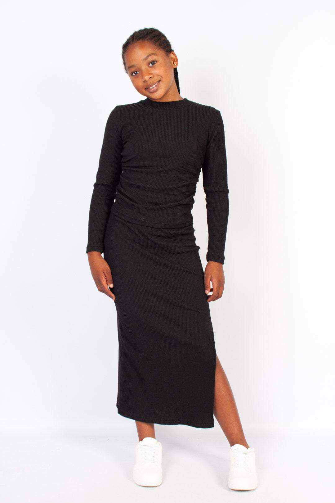 Rib Midi Skirt