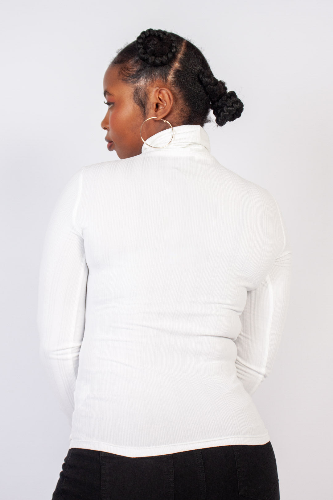 Long Sleeve Poloneck Top