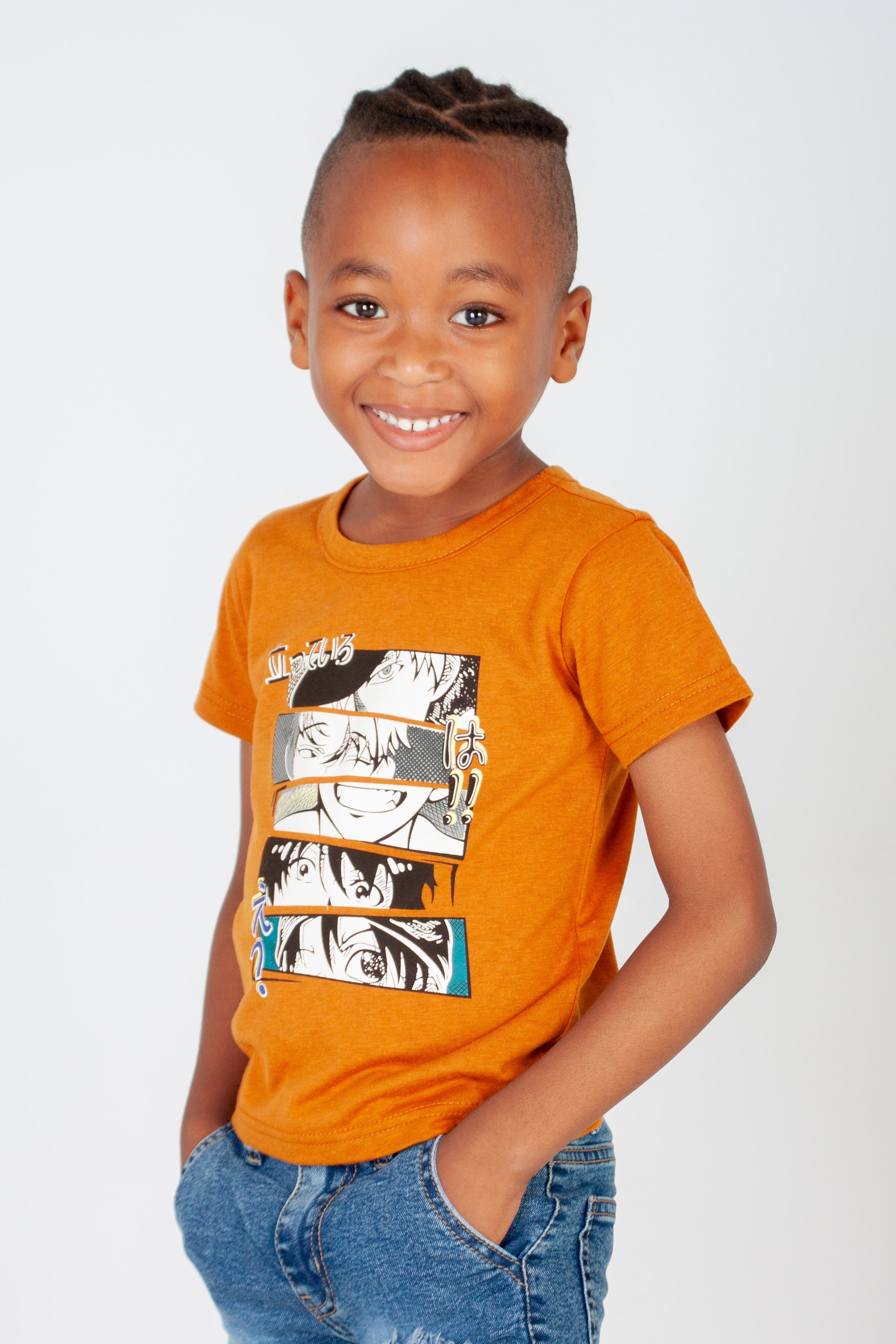 Graphic "Anime Face Frame" T-Shirt