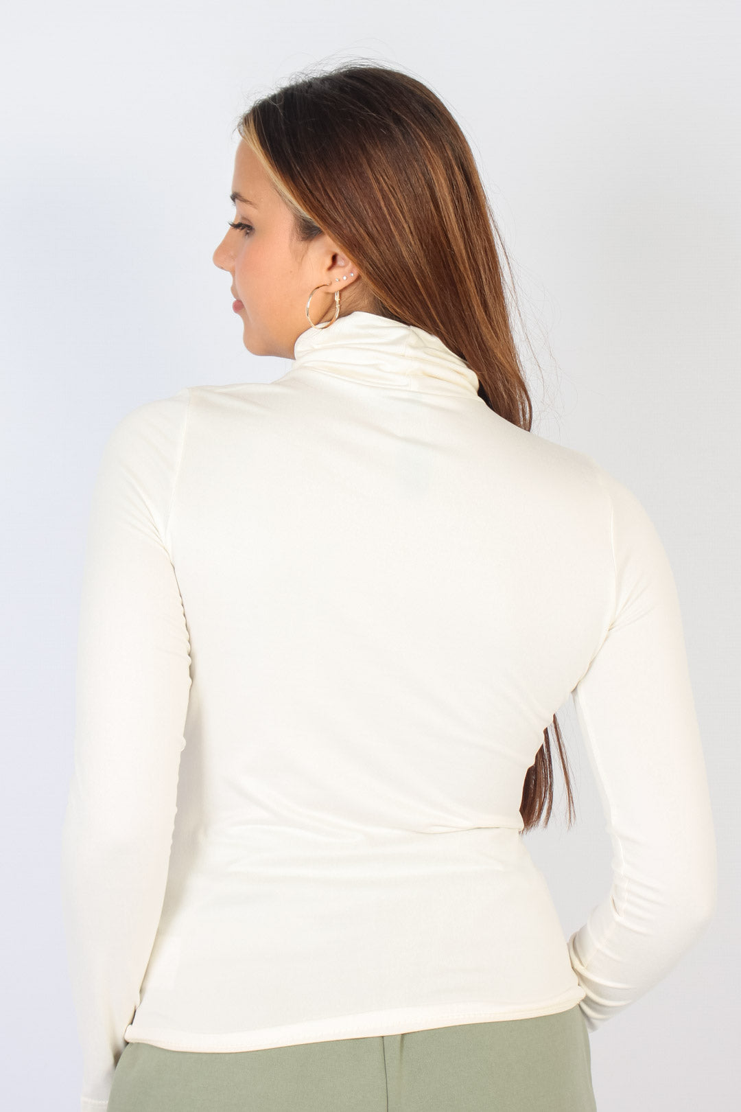 Long Sleeve Poloneck Top