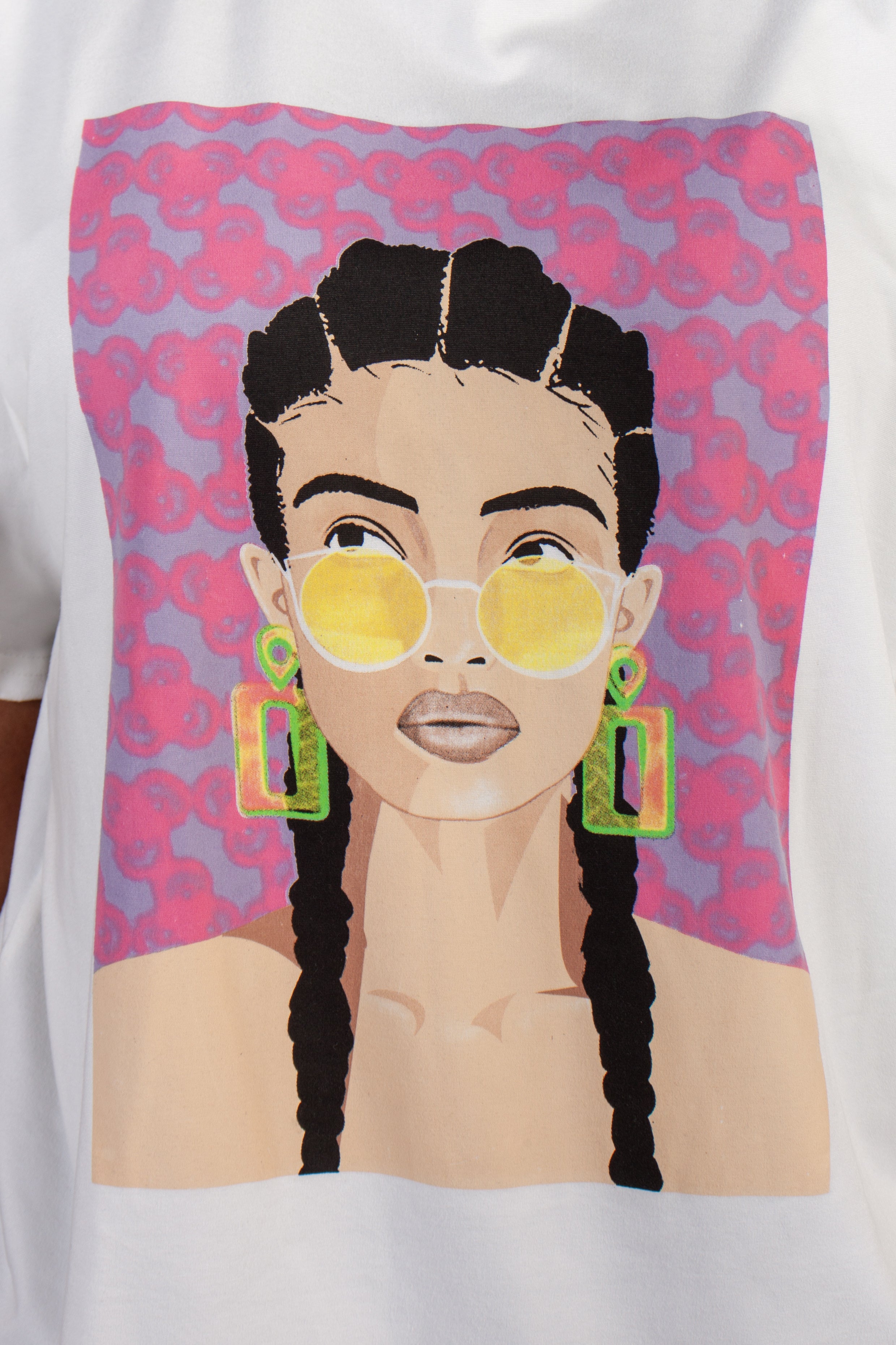 Graphic Oversized "Glasses Gyal" T-Shirt