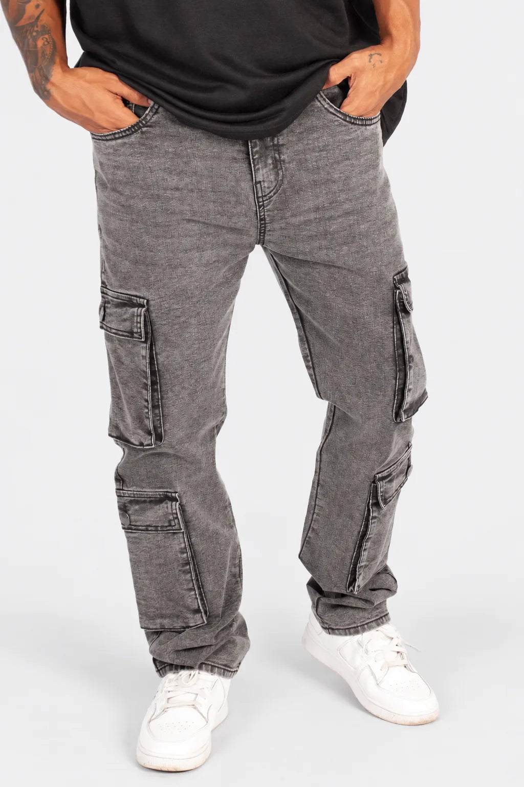 MENS DOUBLE CARGO SKINNY JEANS
