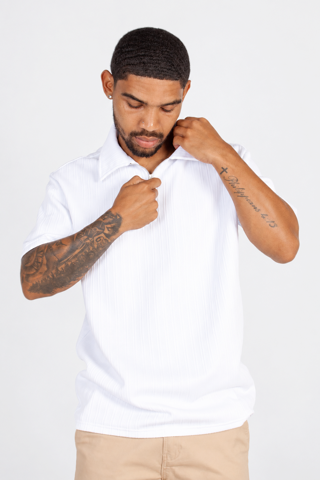 1/4 Zip Textured Golfer