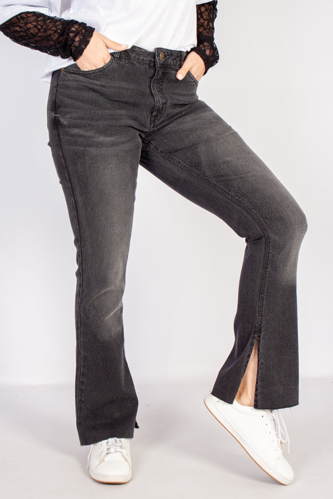 Slit Bootleg Jeans