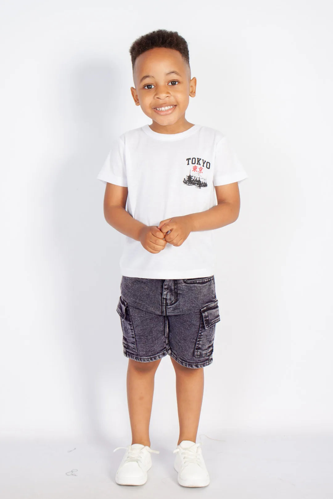 Baggy Cargo Denim Shorts