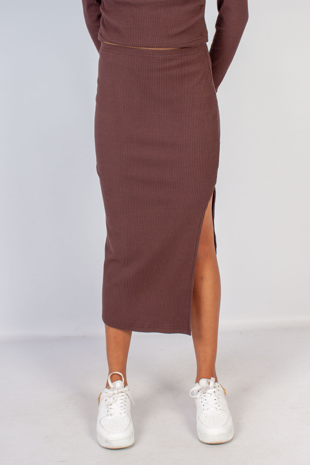 Rib Midi Skirt
