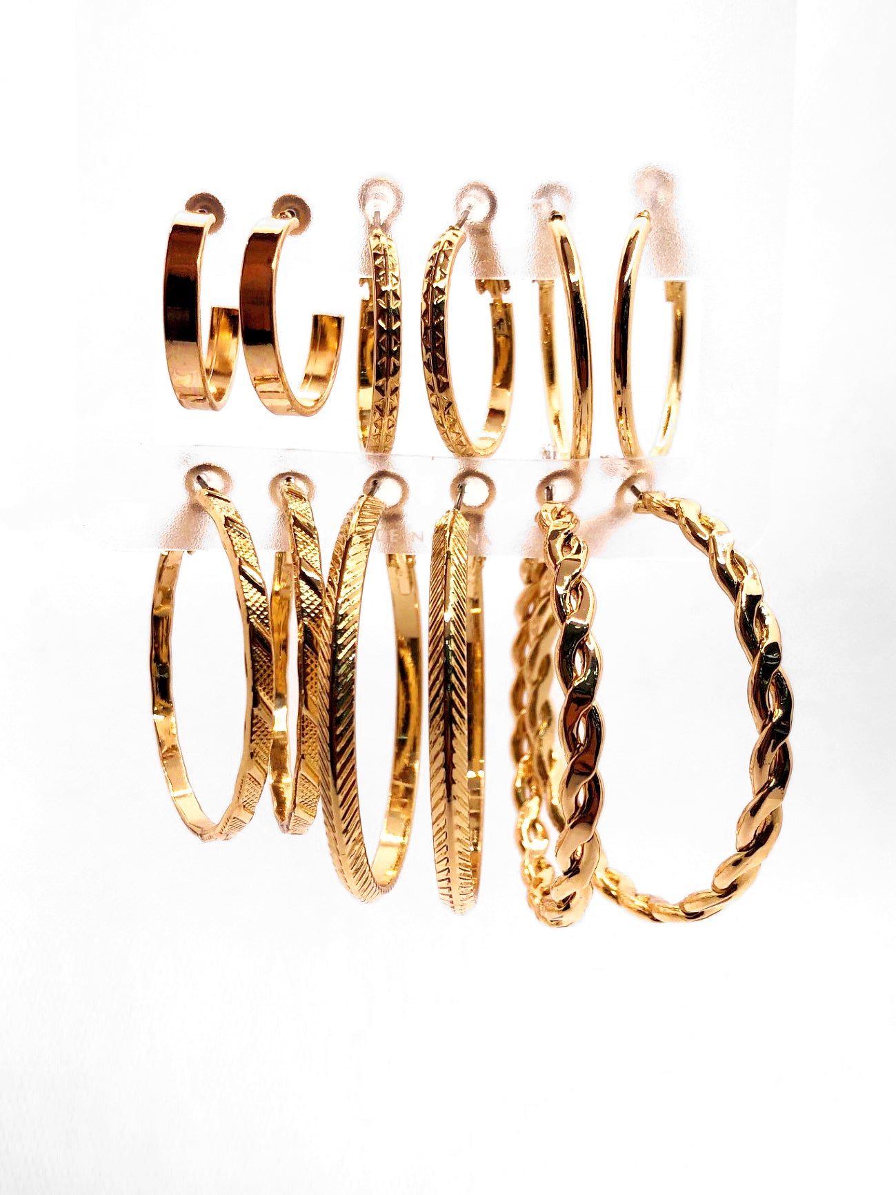 6 Pack Hoop Earrings
