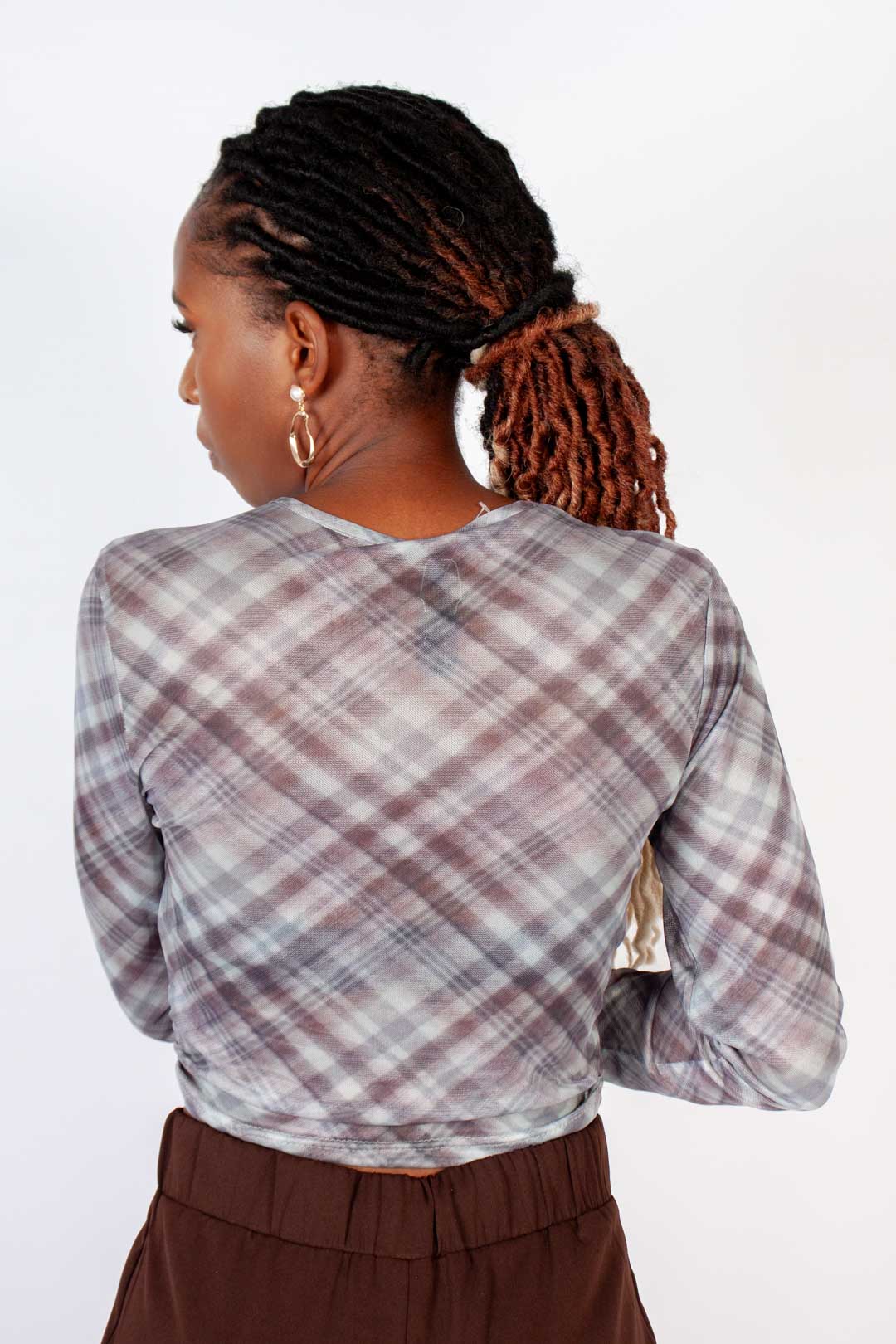 Long Sleeve Mesh Top
