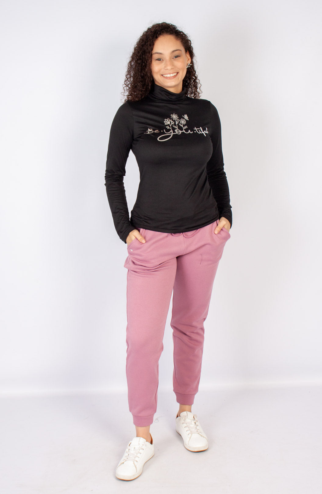 Long Sleeve Poloneck Top