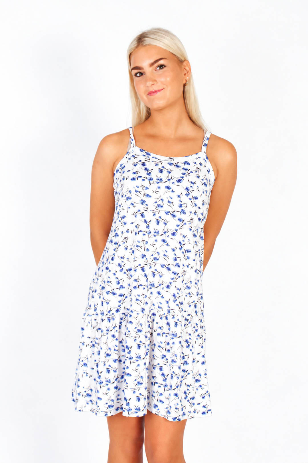 Strappy Frill Mini Dress