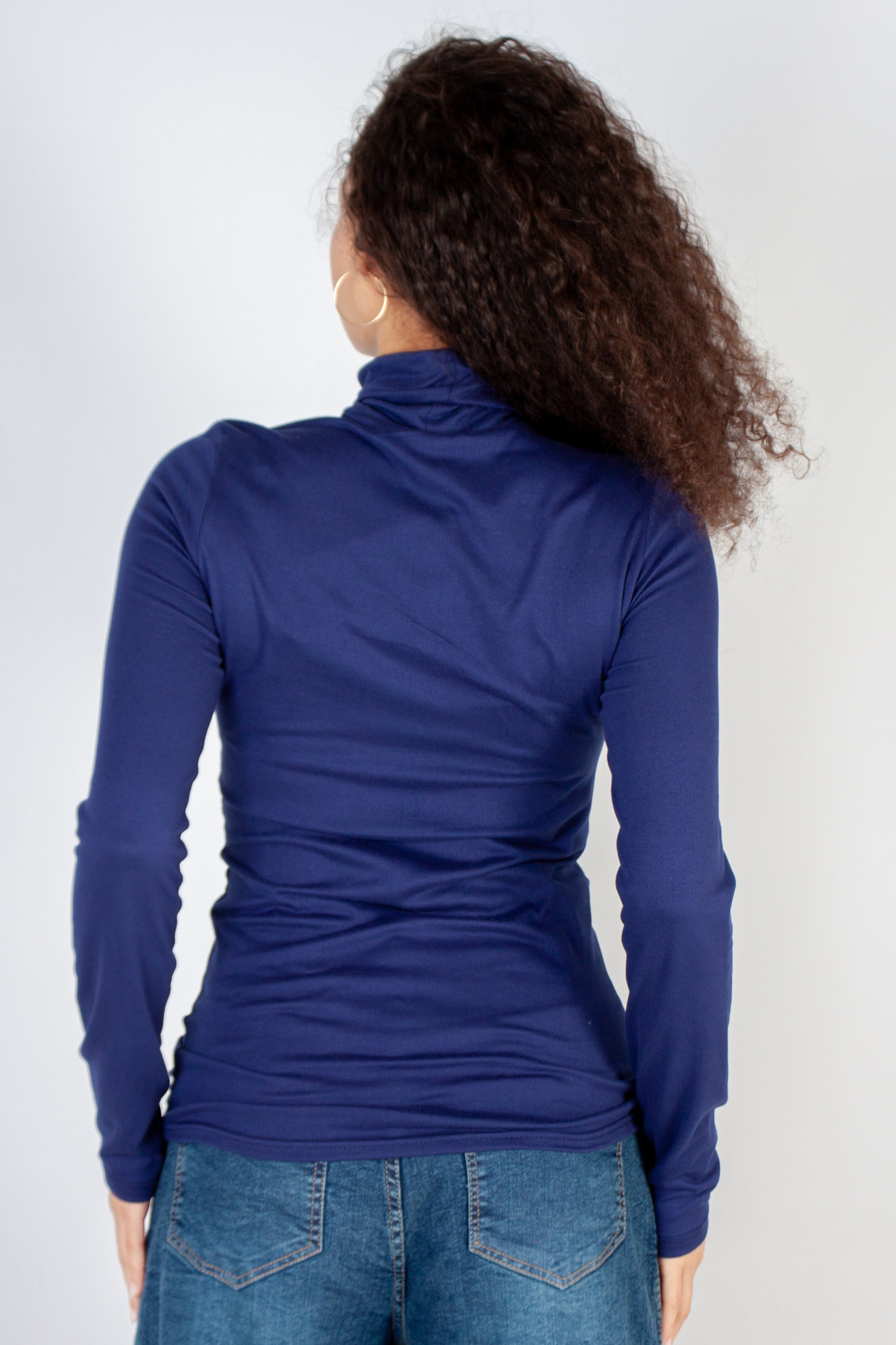 Long Sleeve Poloneck Top