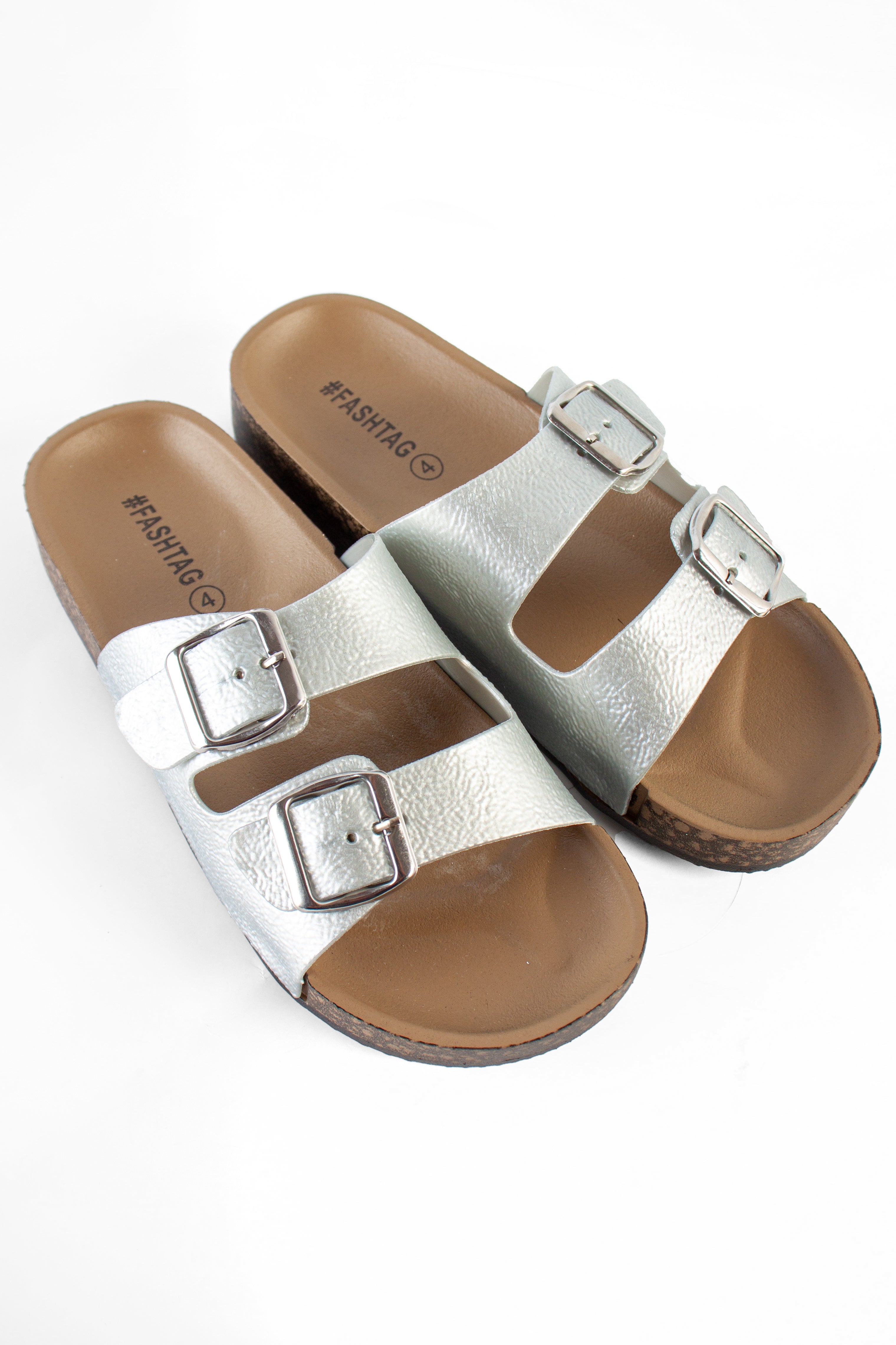 Metallic Double Buckle Sliders