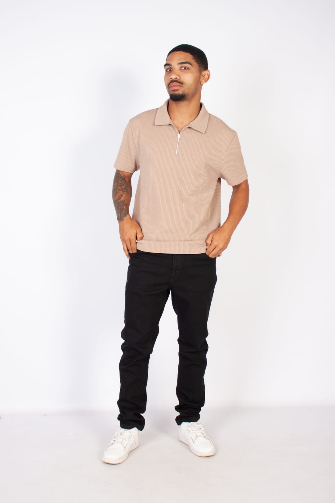 Textured Zip Golfer