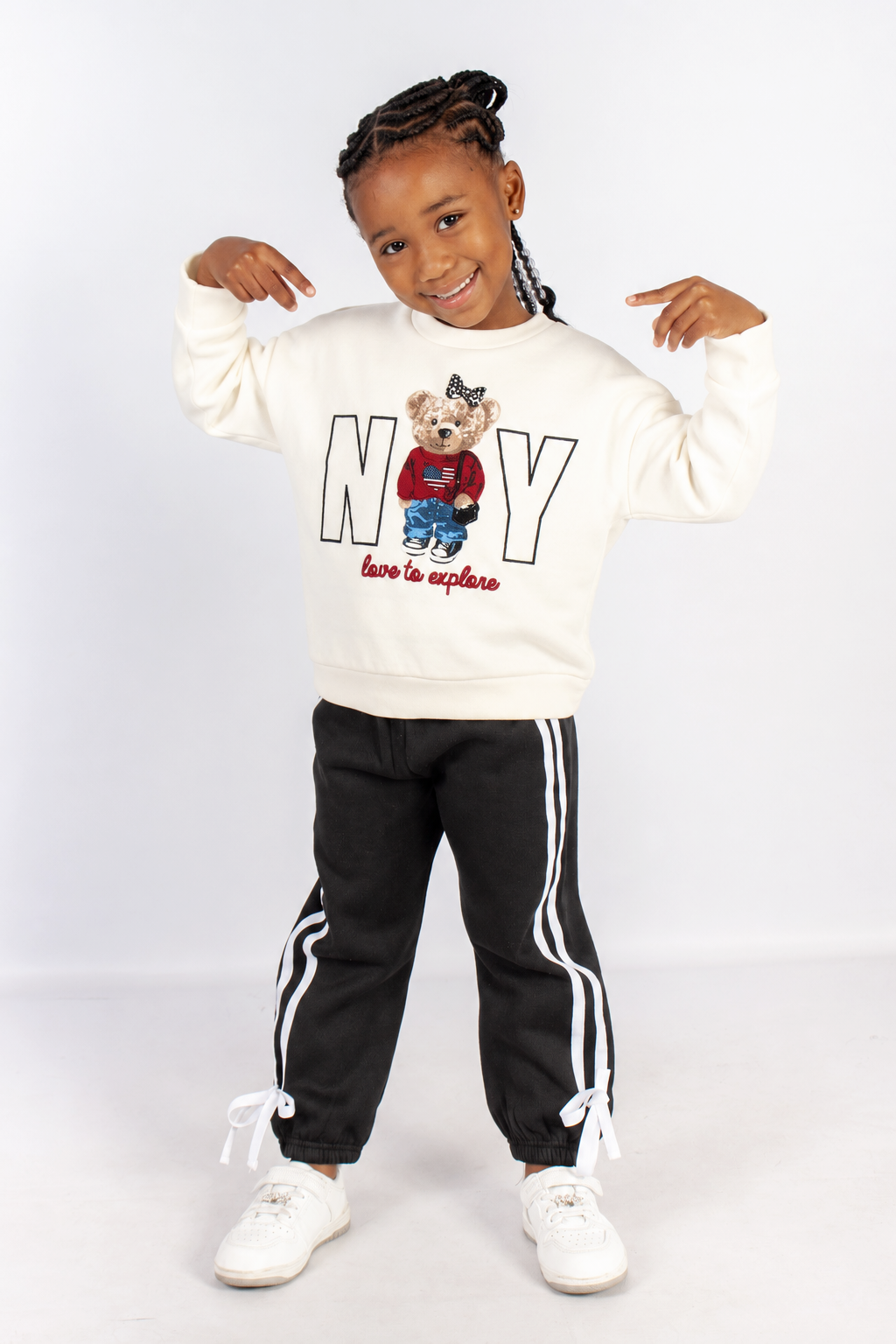 Oversized Graphic Track Top