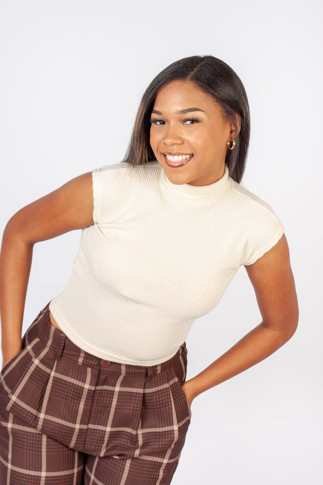 Rib Turtleneck Top
