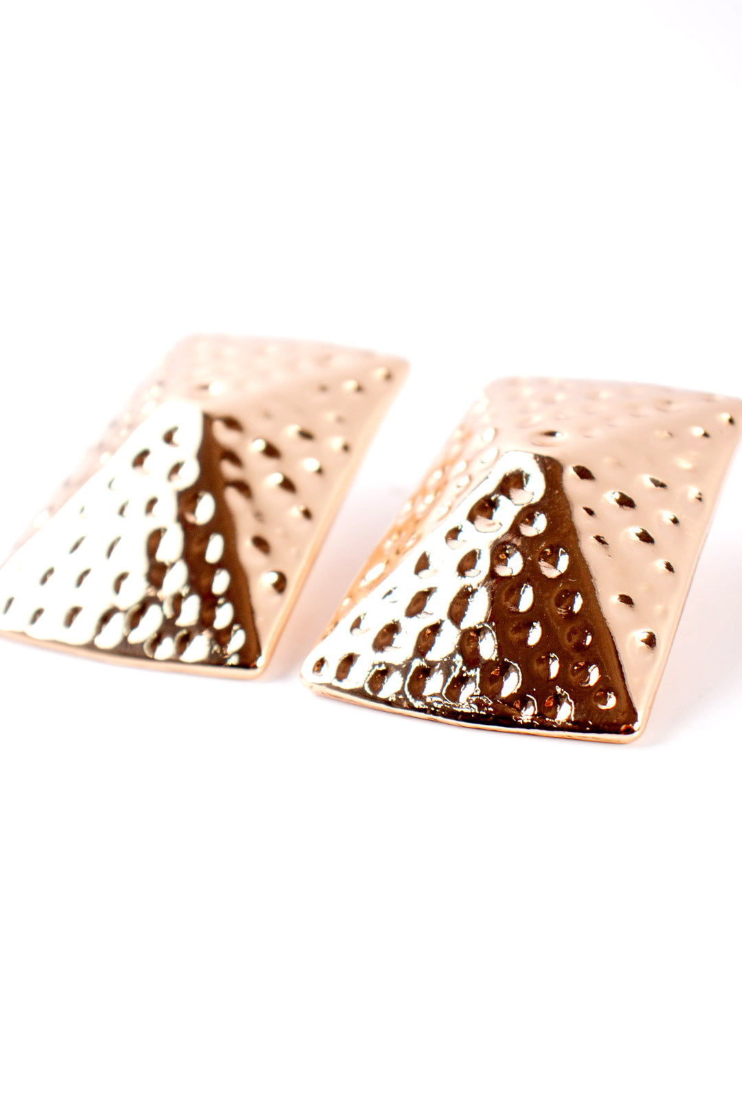 Gold Pyramid Earring