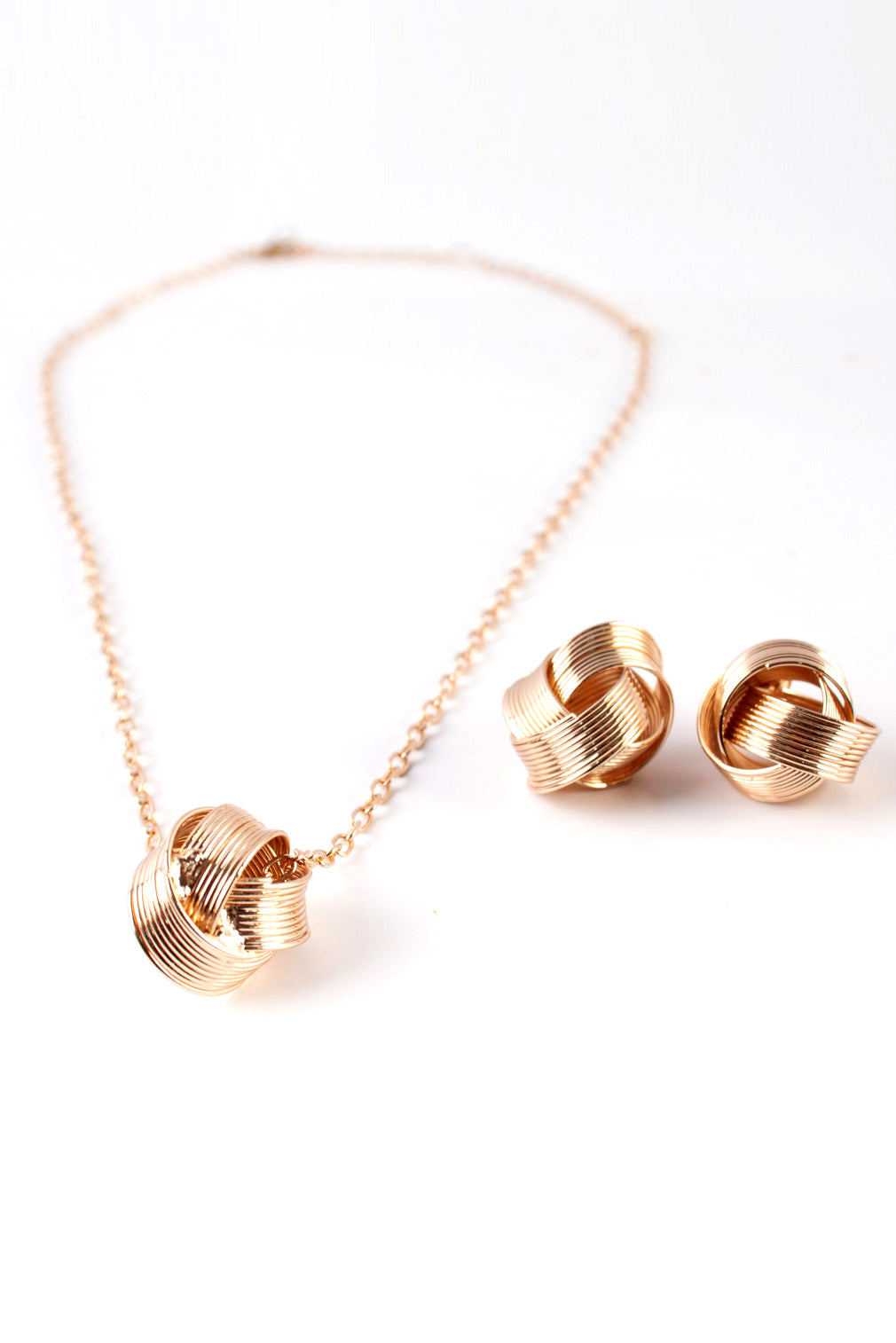 Knott Chain and earring Set