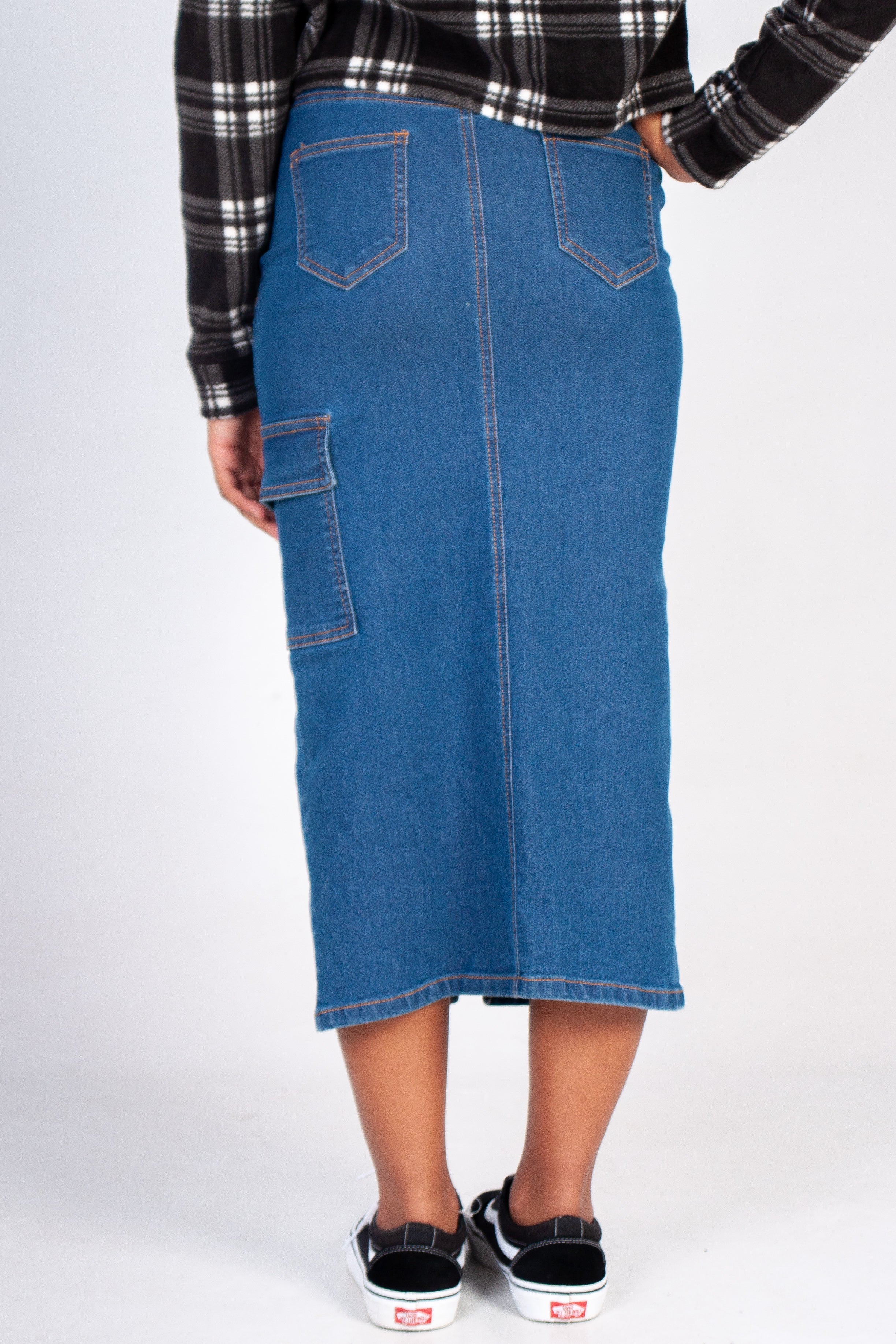 Cargo Denim Skirt