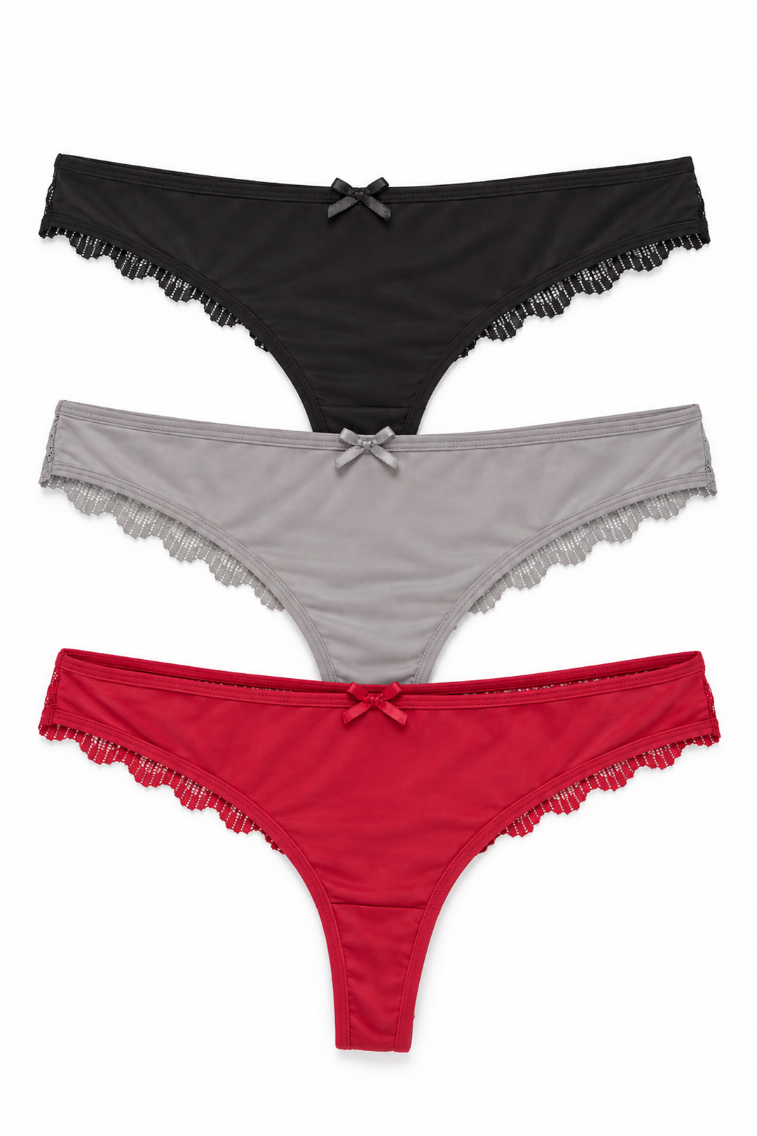 3 Pack Lace Thong