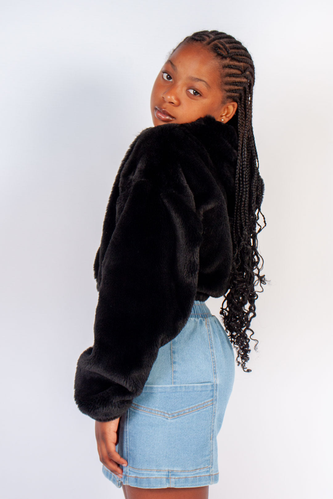 Faux Fur Hooded Jacket