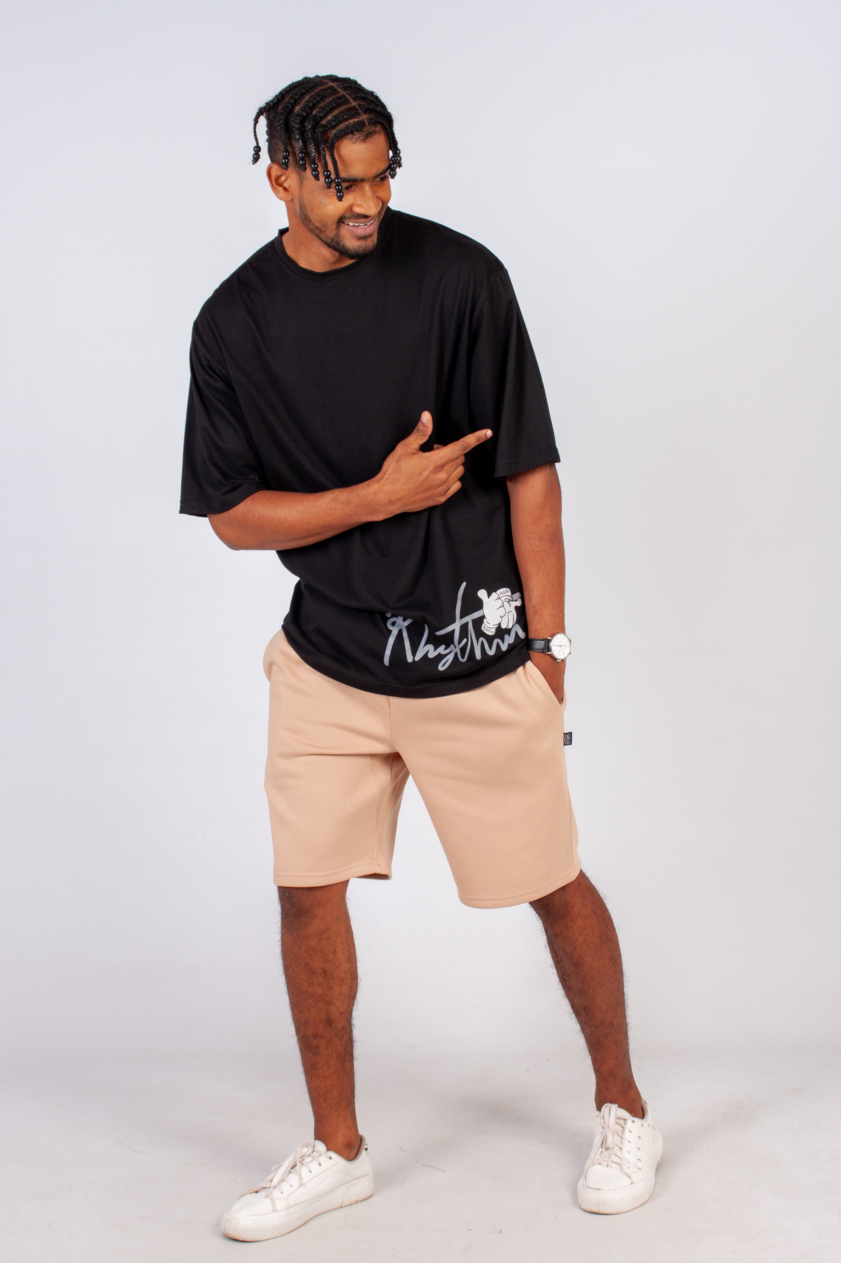 Graphic Oversized "Rhythm" T-Shirt