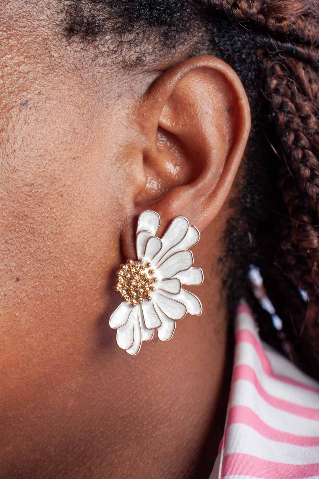 Gold Flower Earring