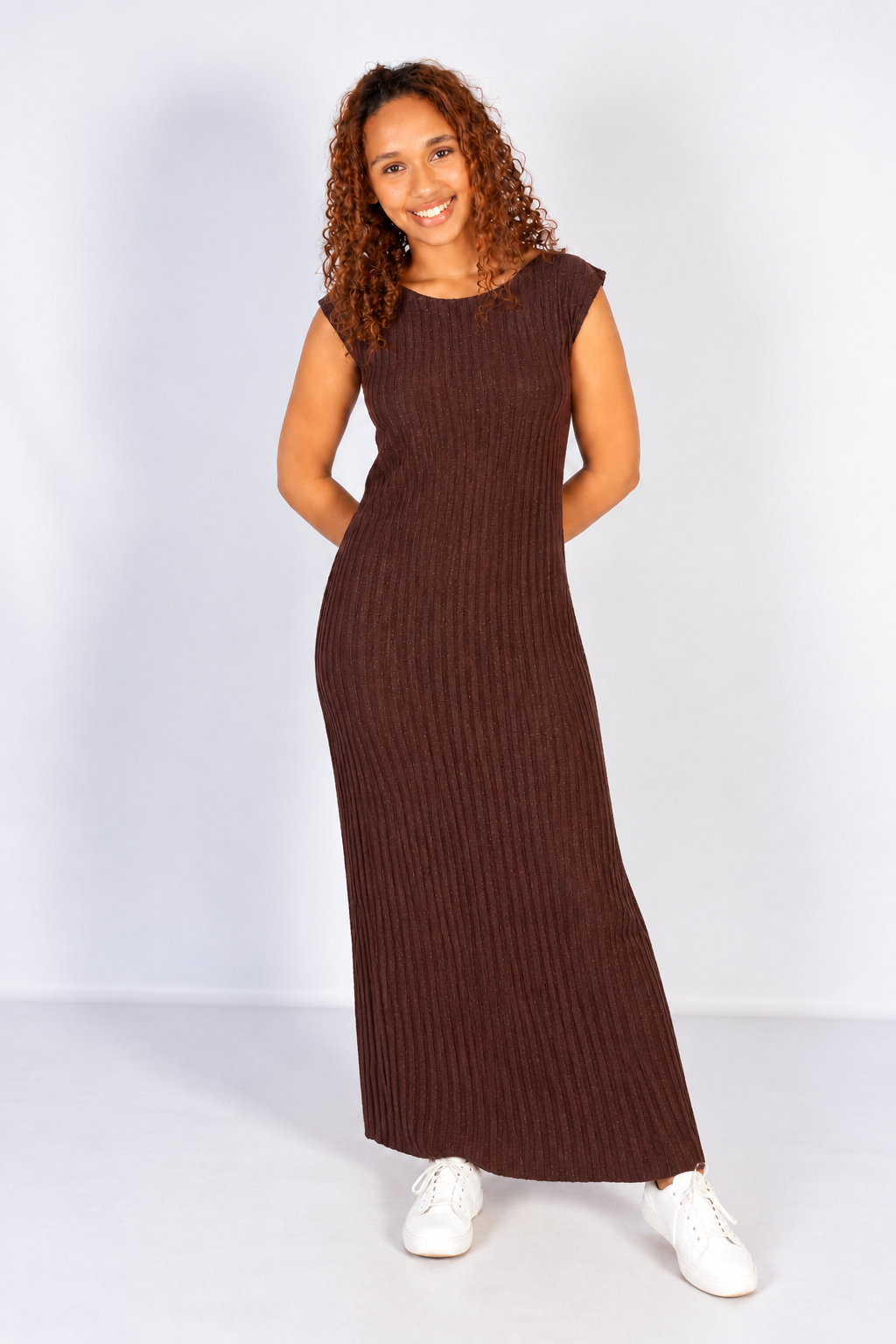 Crinkle Bodycon Maxi Dress