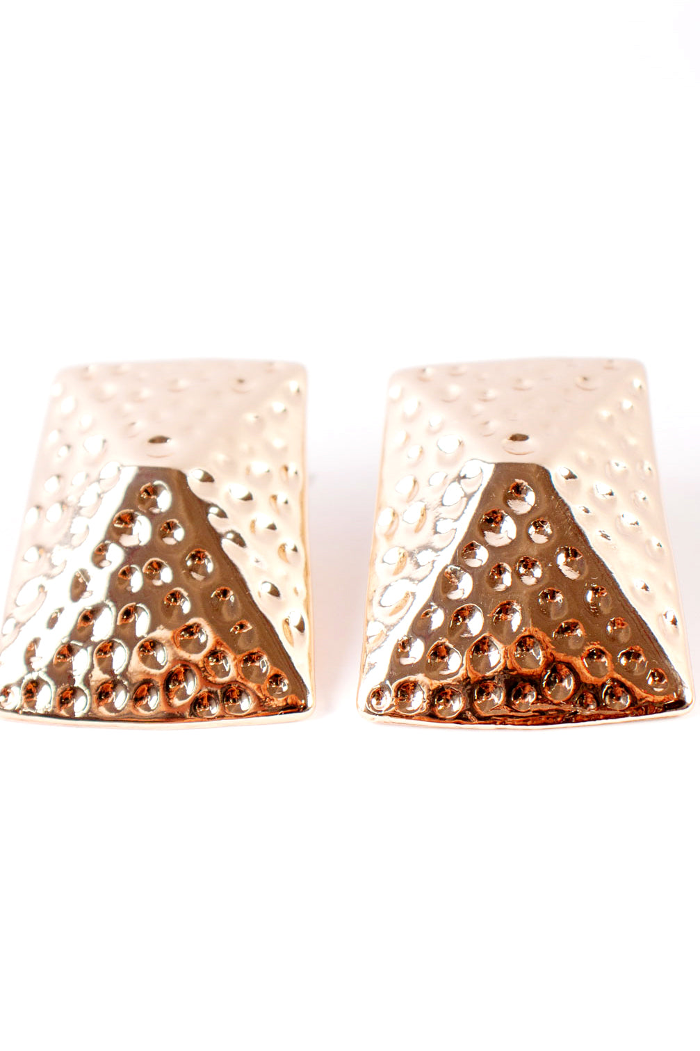 Gold Pyramid Earring