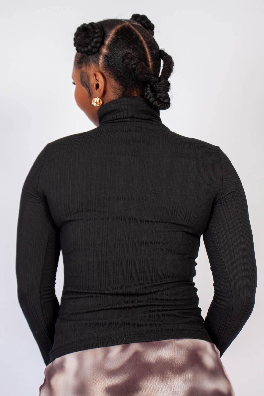 Long Sleeve Poloneck Top