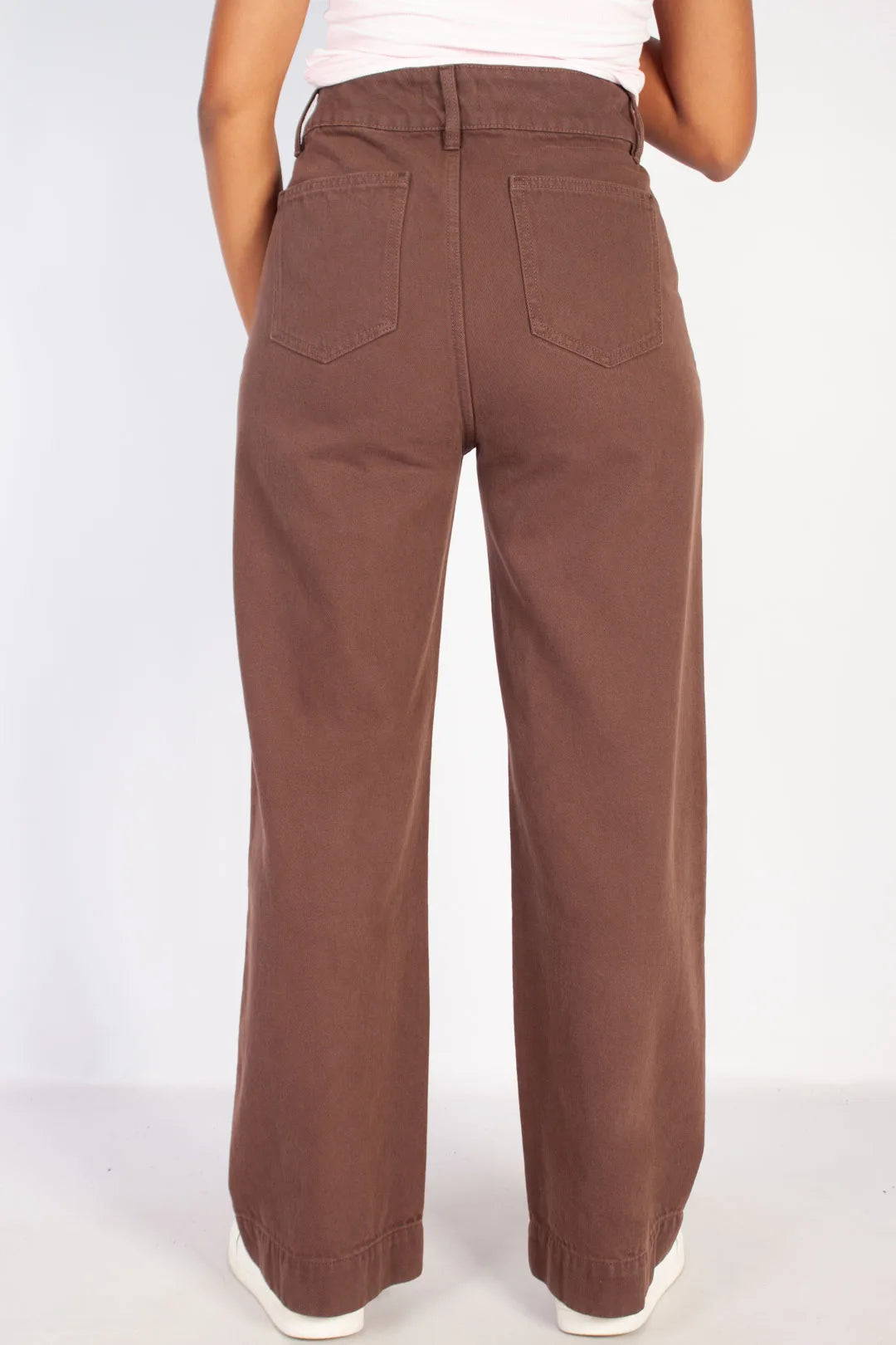 Double Button Wide Leg Jeans