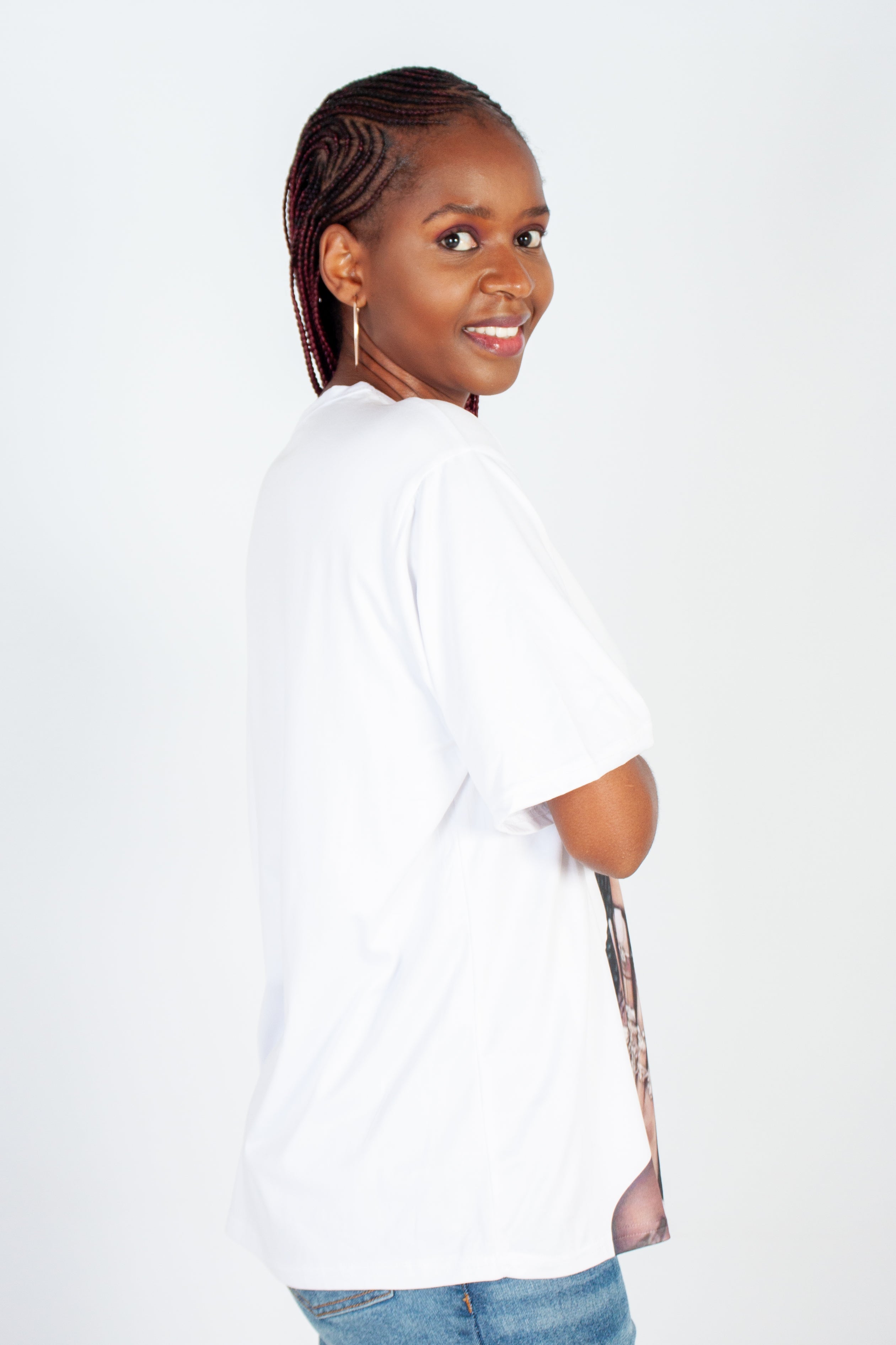 Graphic Oversized "Finger Lady Tat" T-Shirt