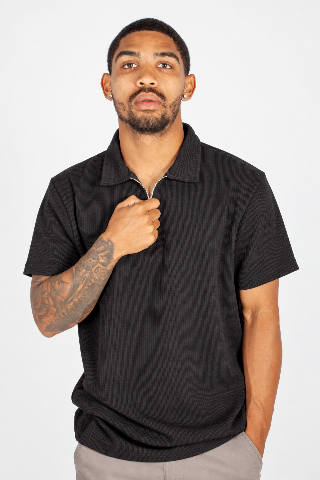 1/4 Zip Textured Golfer