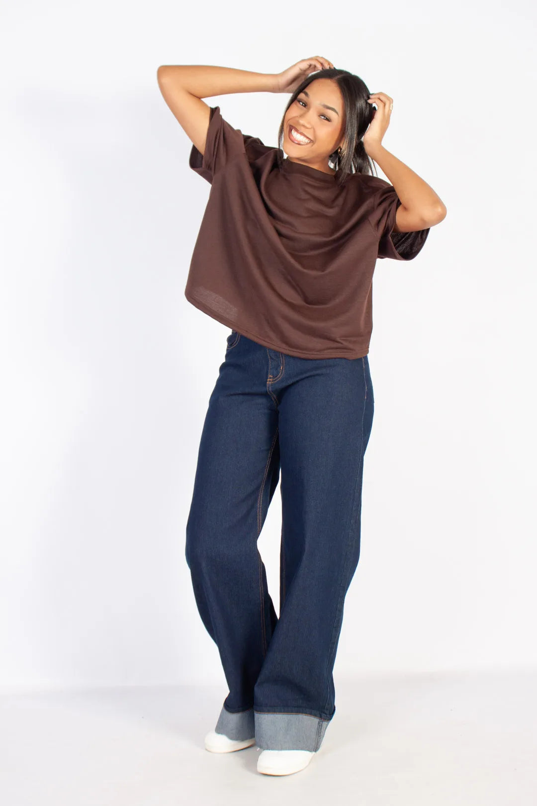 Turn Up Barrel Jeans