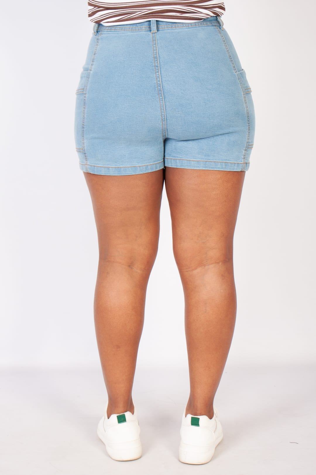 Denim cargo skort
