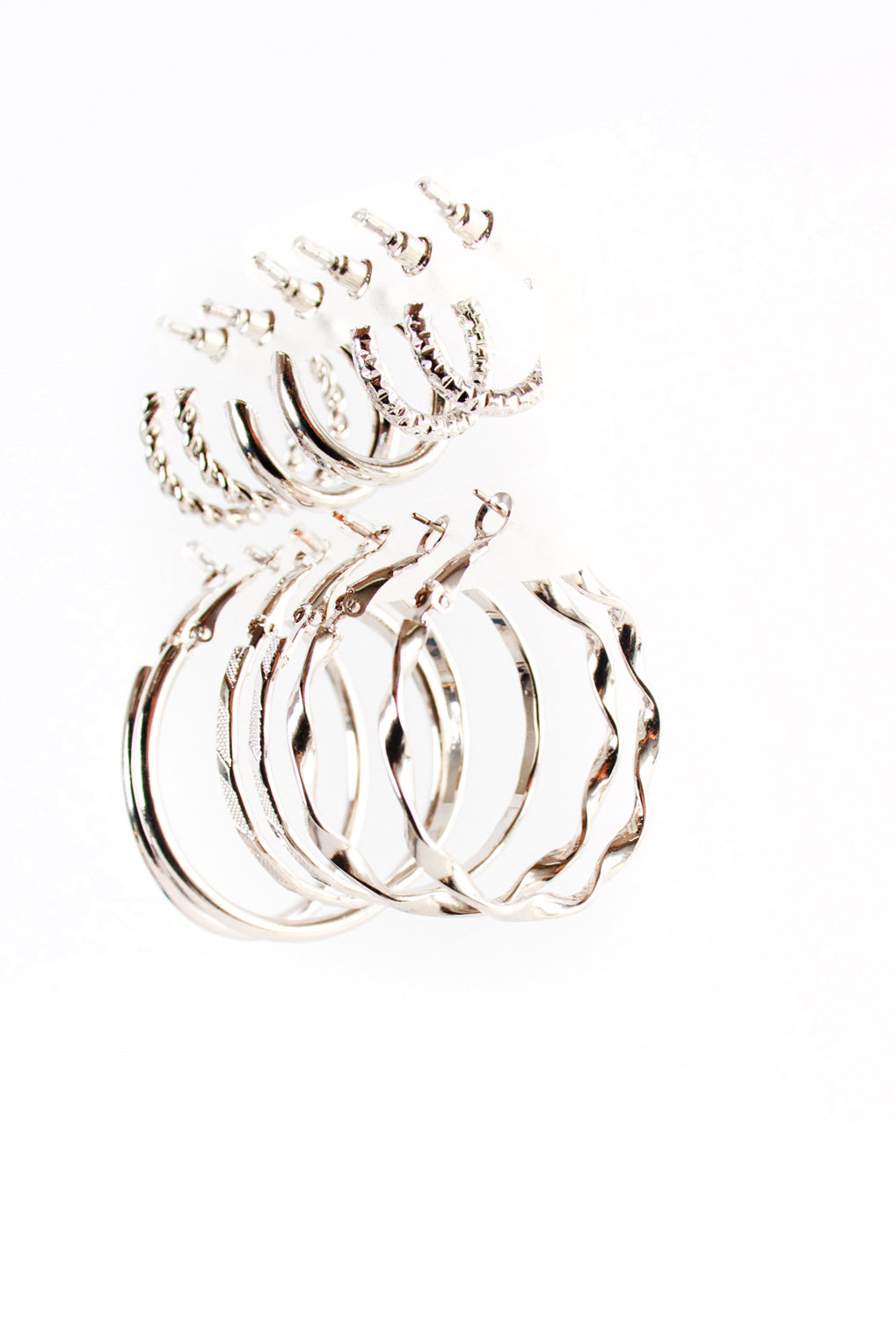 6 Pack Hoop Earrings