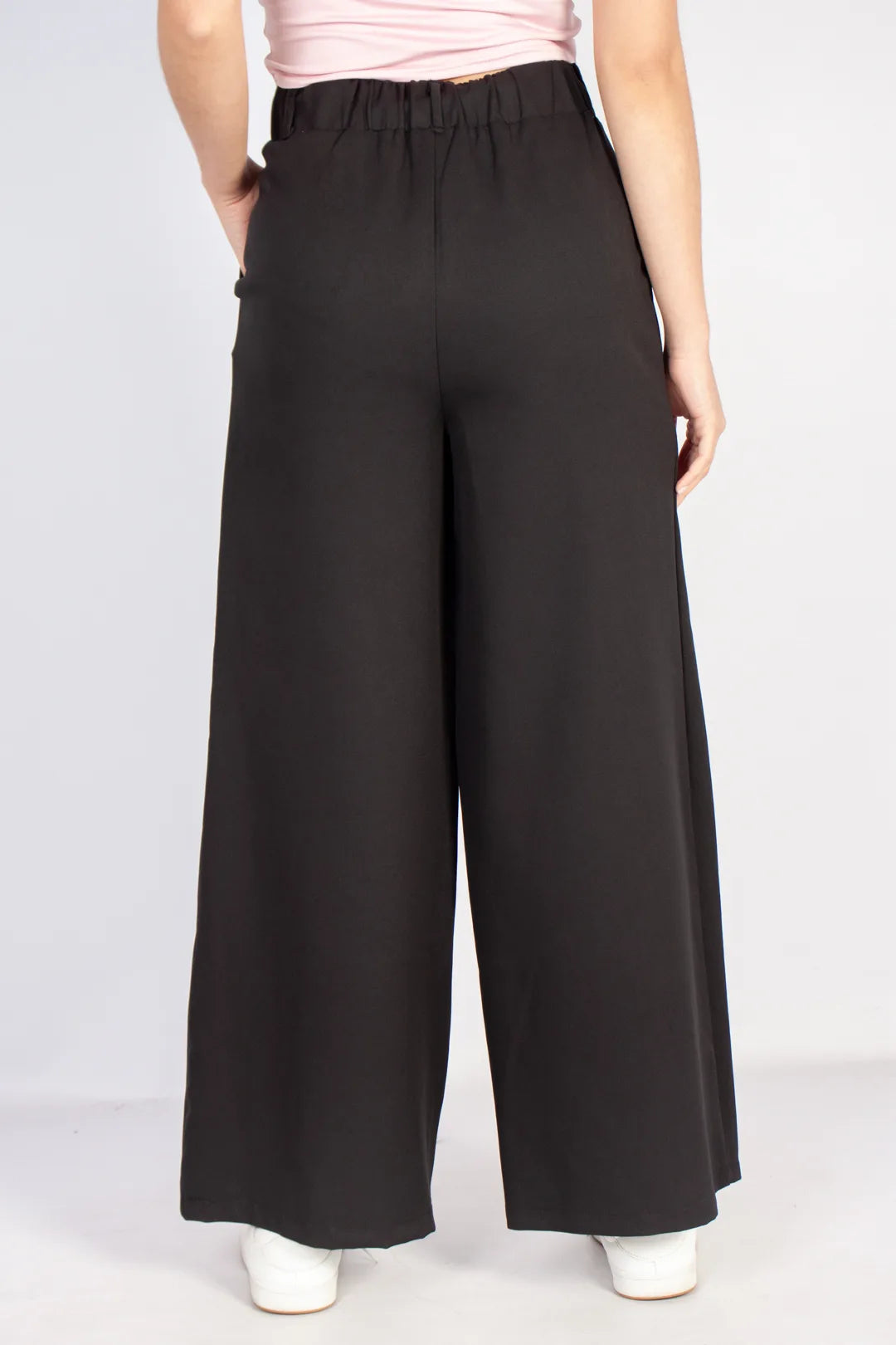 lds black wideleg pull on pant