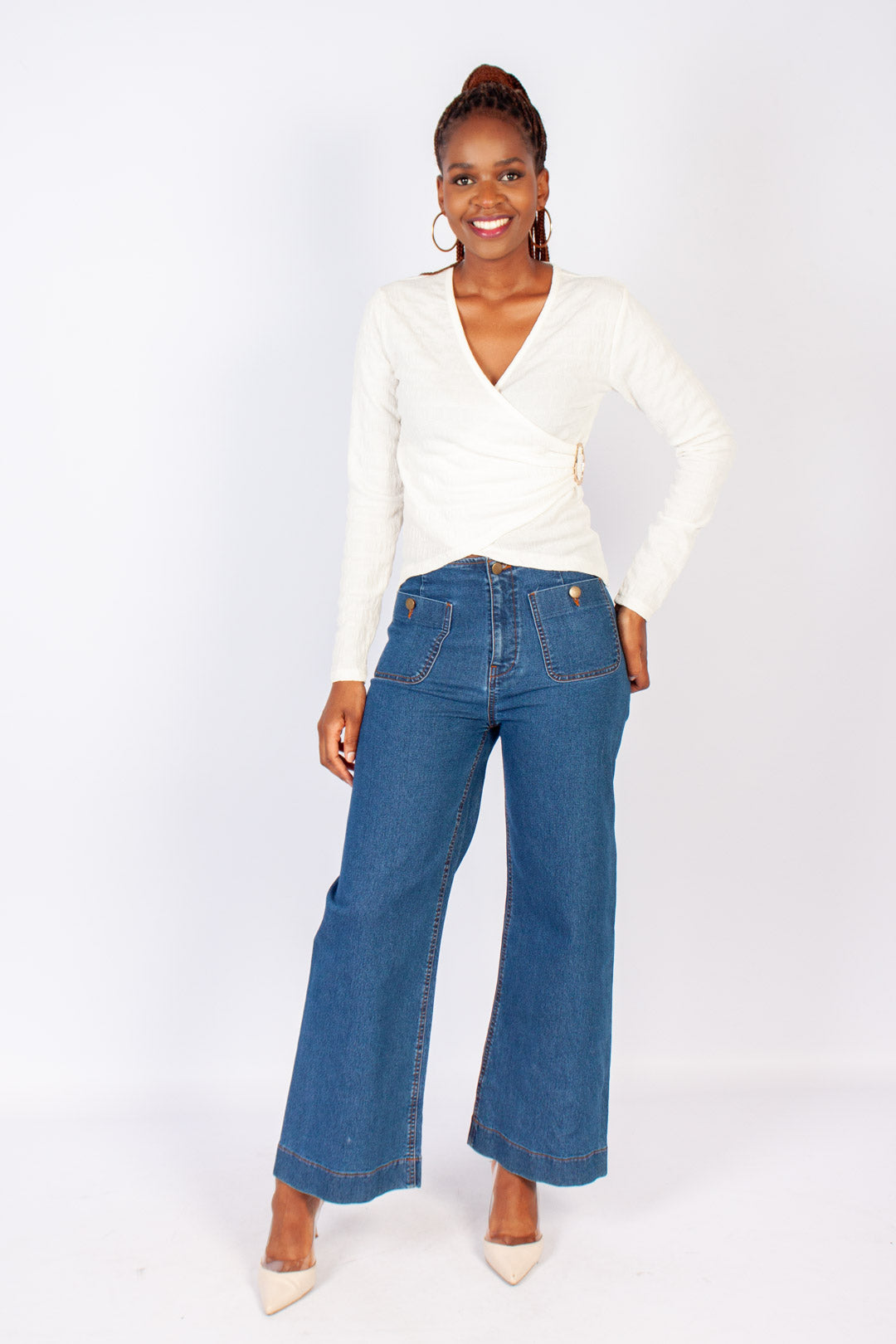 Long Sleeve Crinkle Top