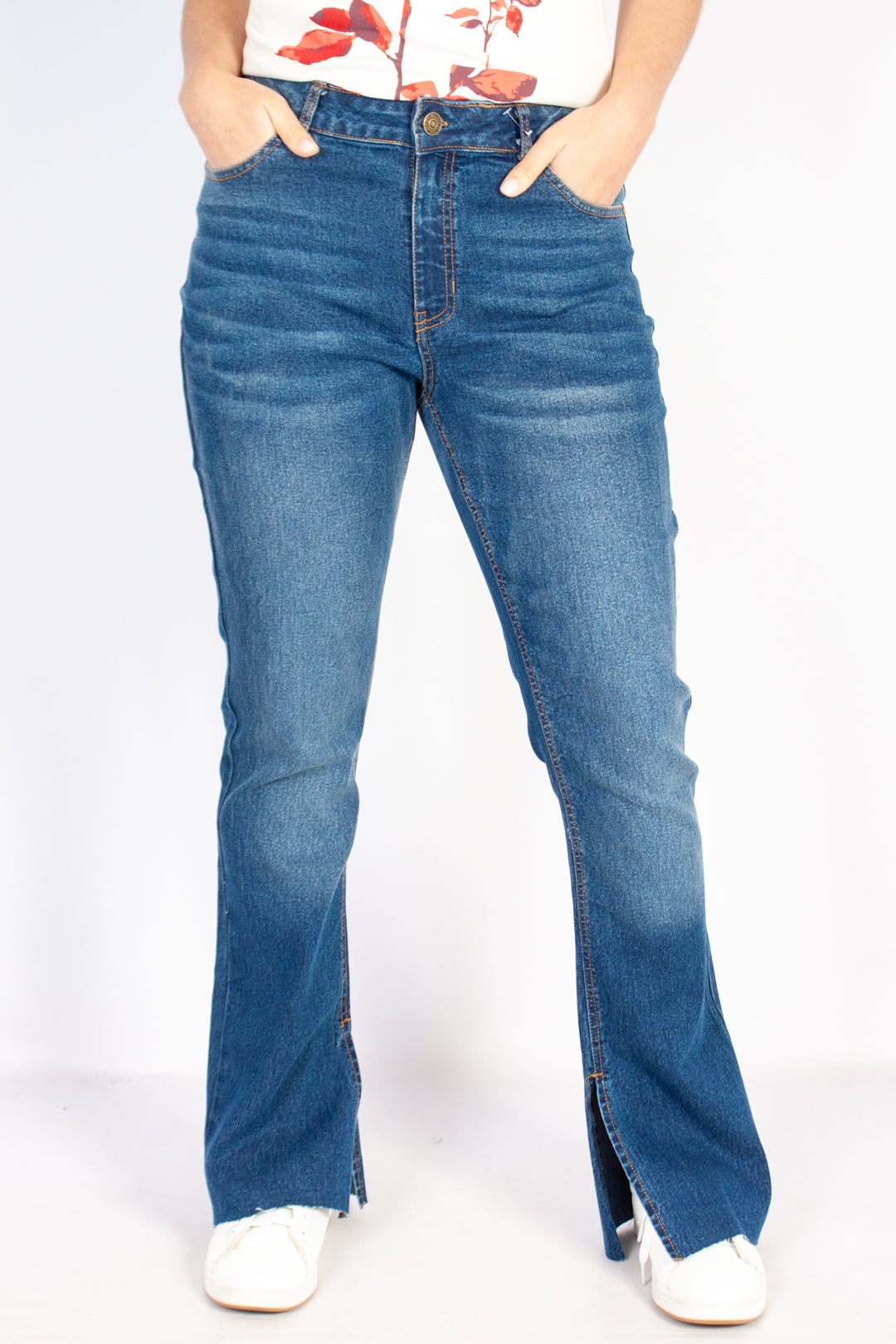 Slit Bootleg Jeans