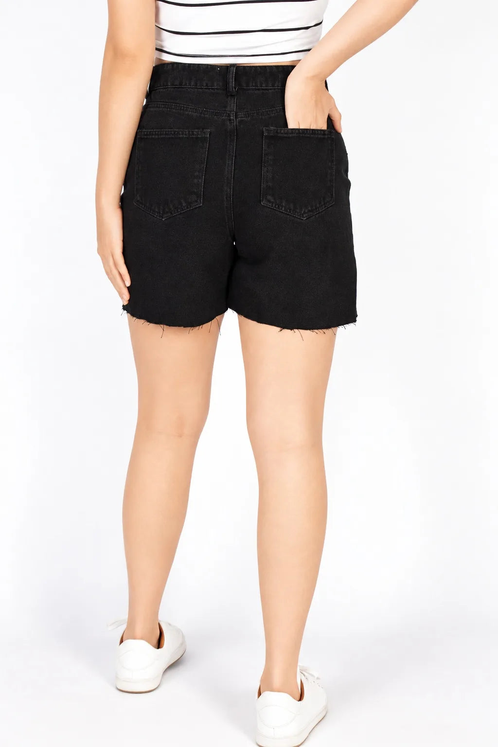 Ripped Mom Denim Shorts