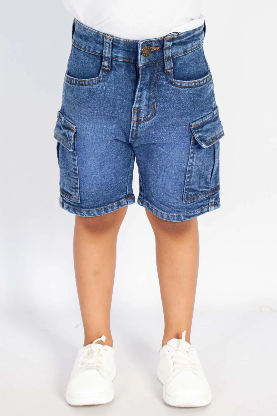 Baggy Cargo Denim Shorts