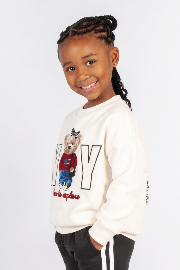 Oversized Graphic Track Top