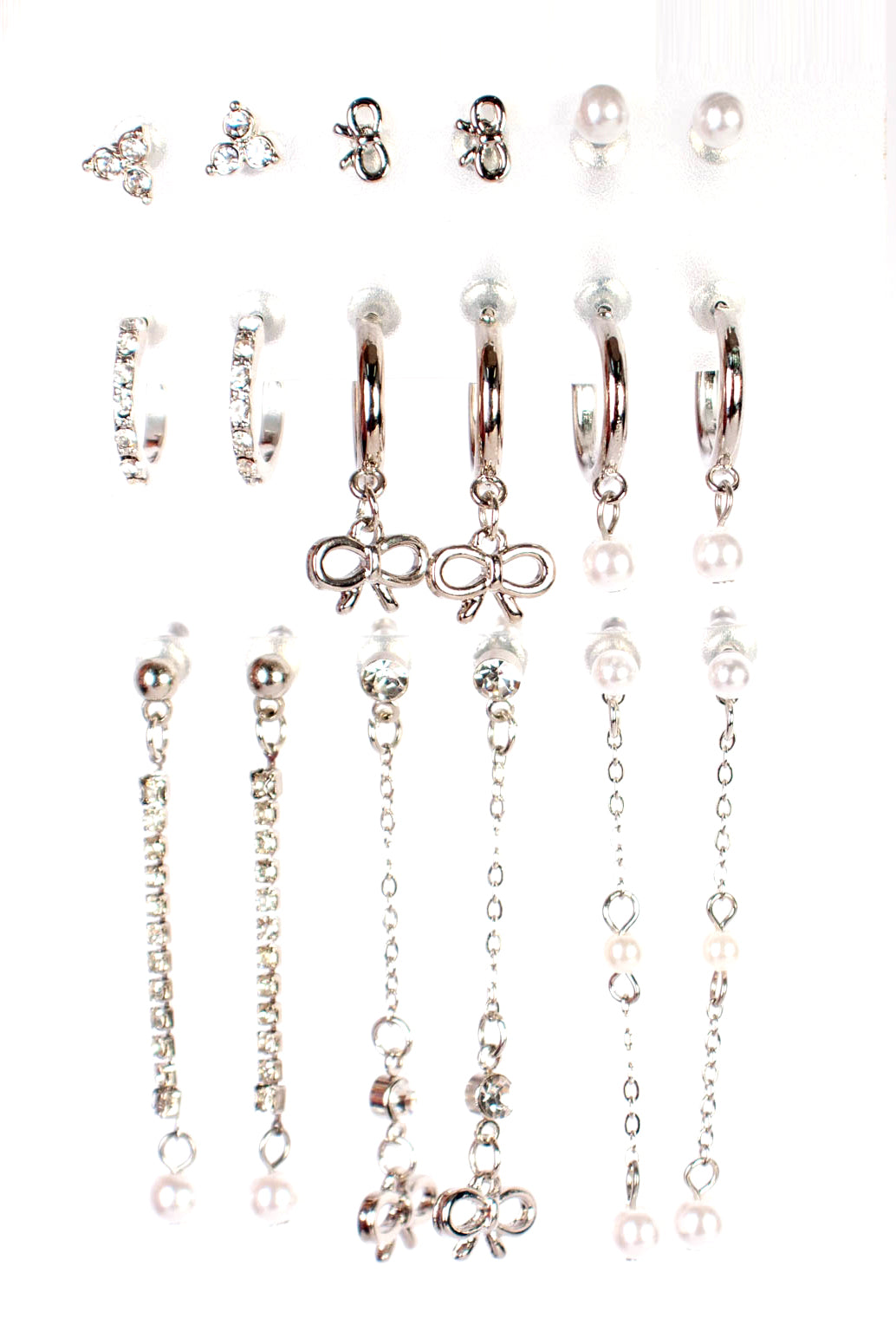 9 Pack Hood and Drop Earrings