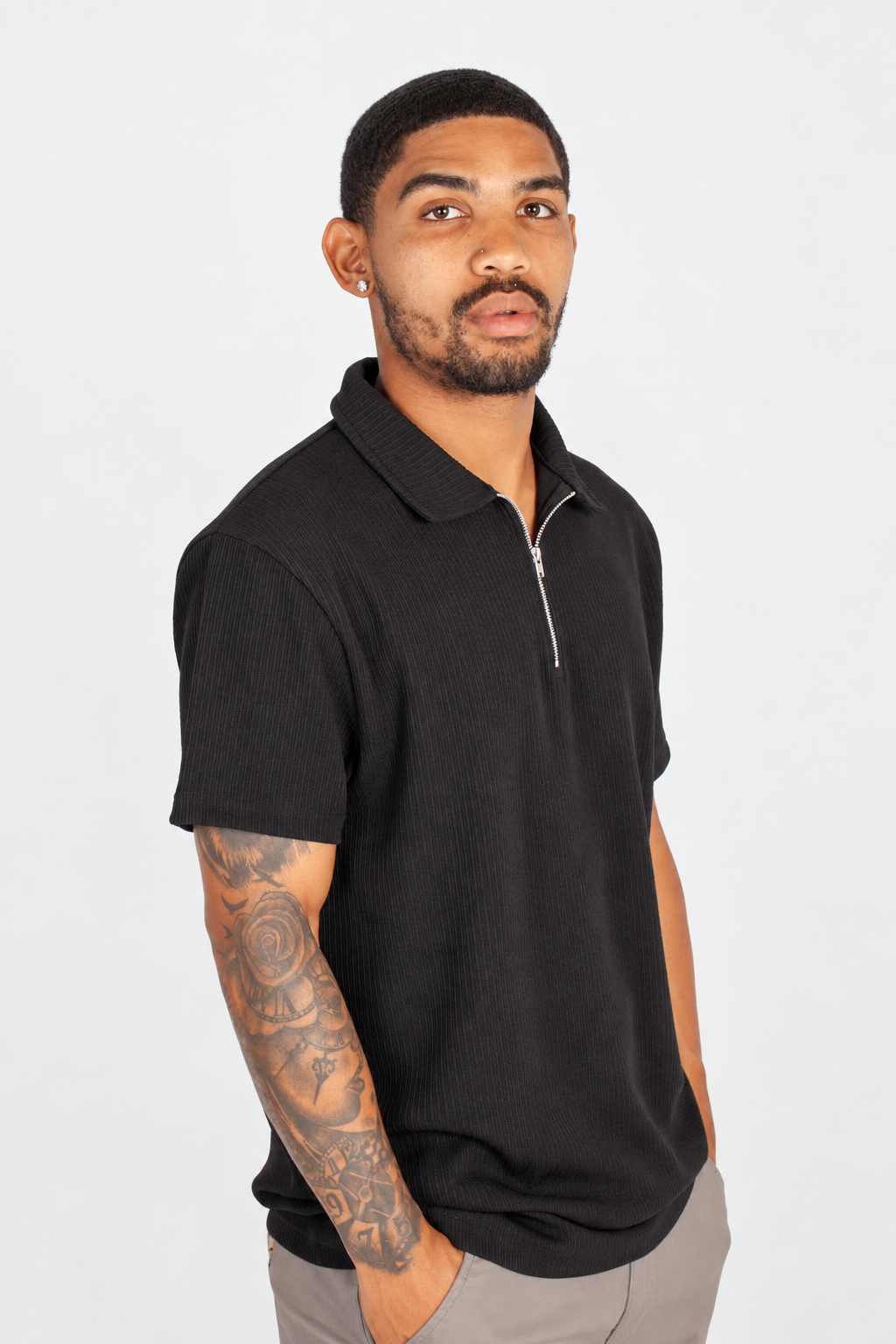 1/4 Zip Textured Golfer