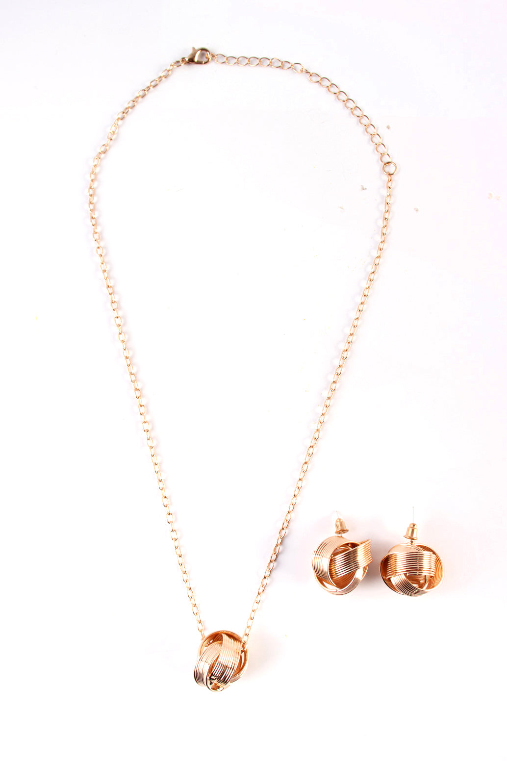 Knott Chain and earring Set