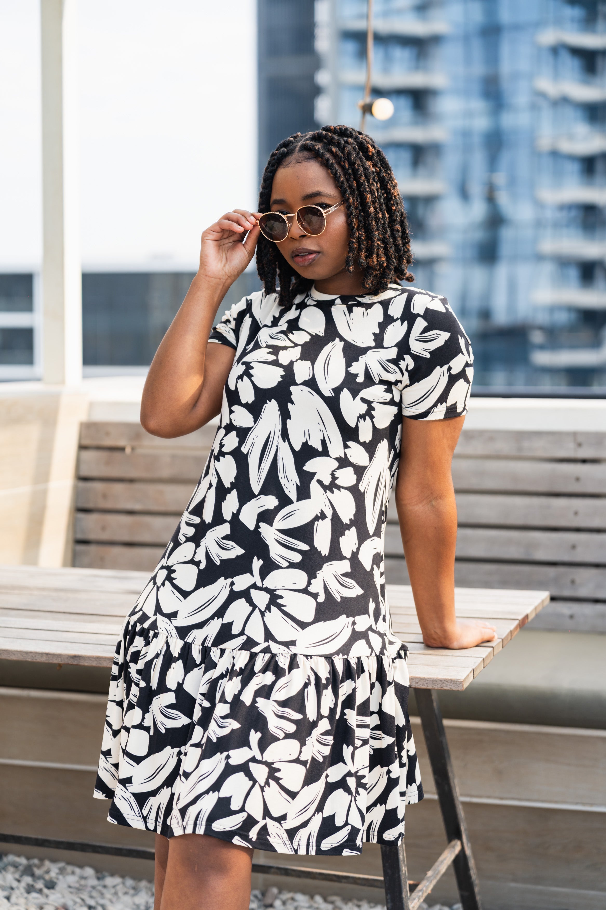 Mini Drop Waist Dress