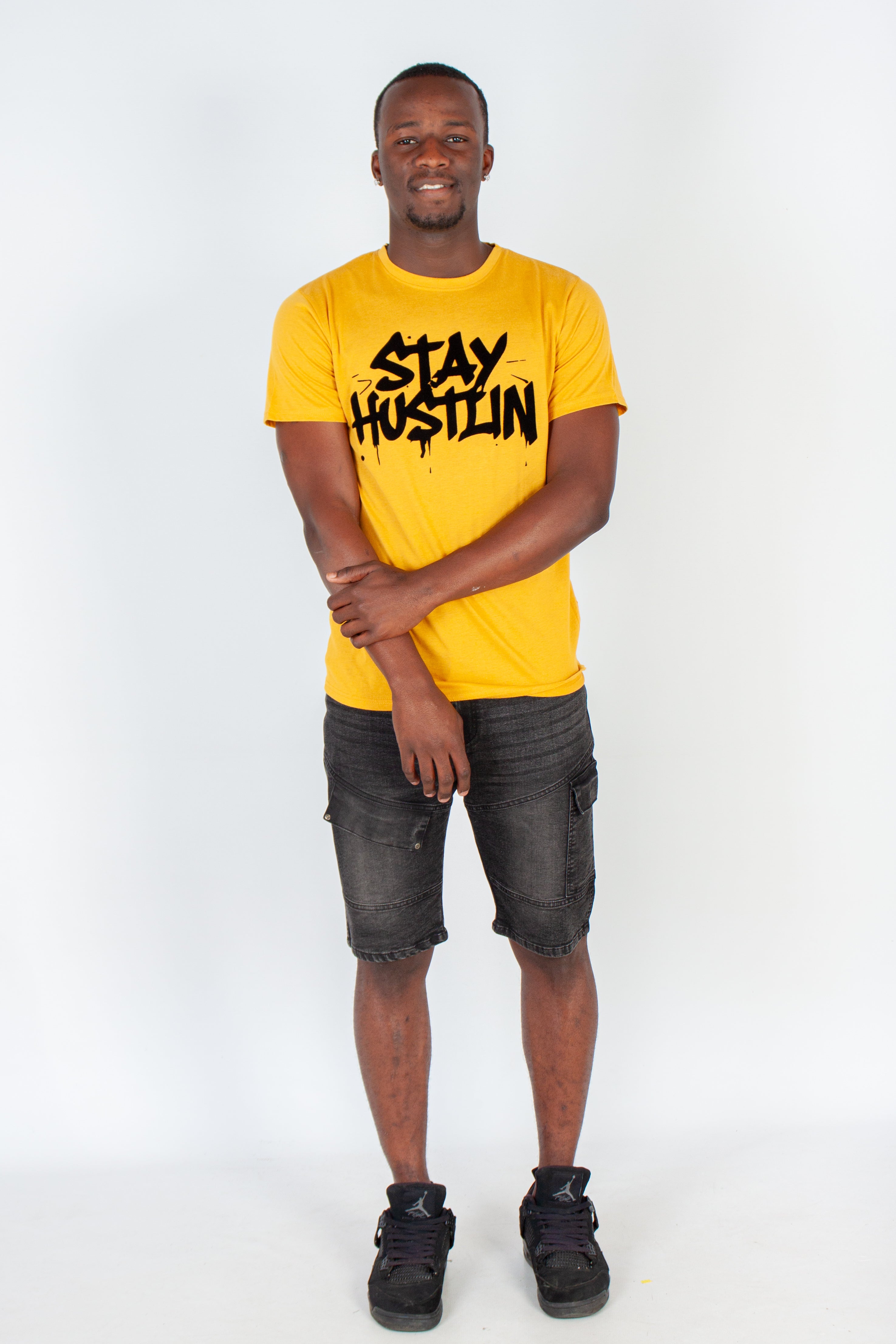 Graphic "Stay Hustlin" T-Shirt