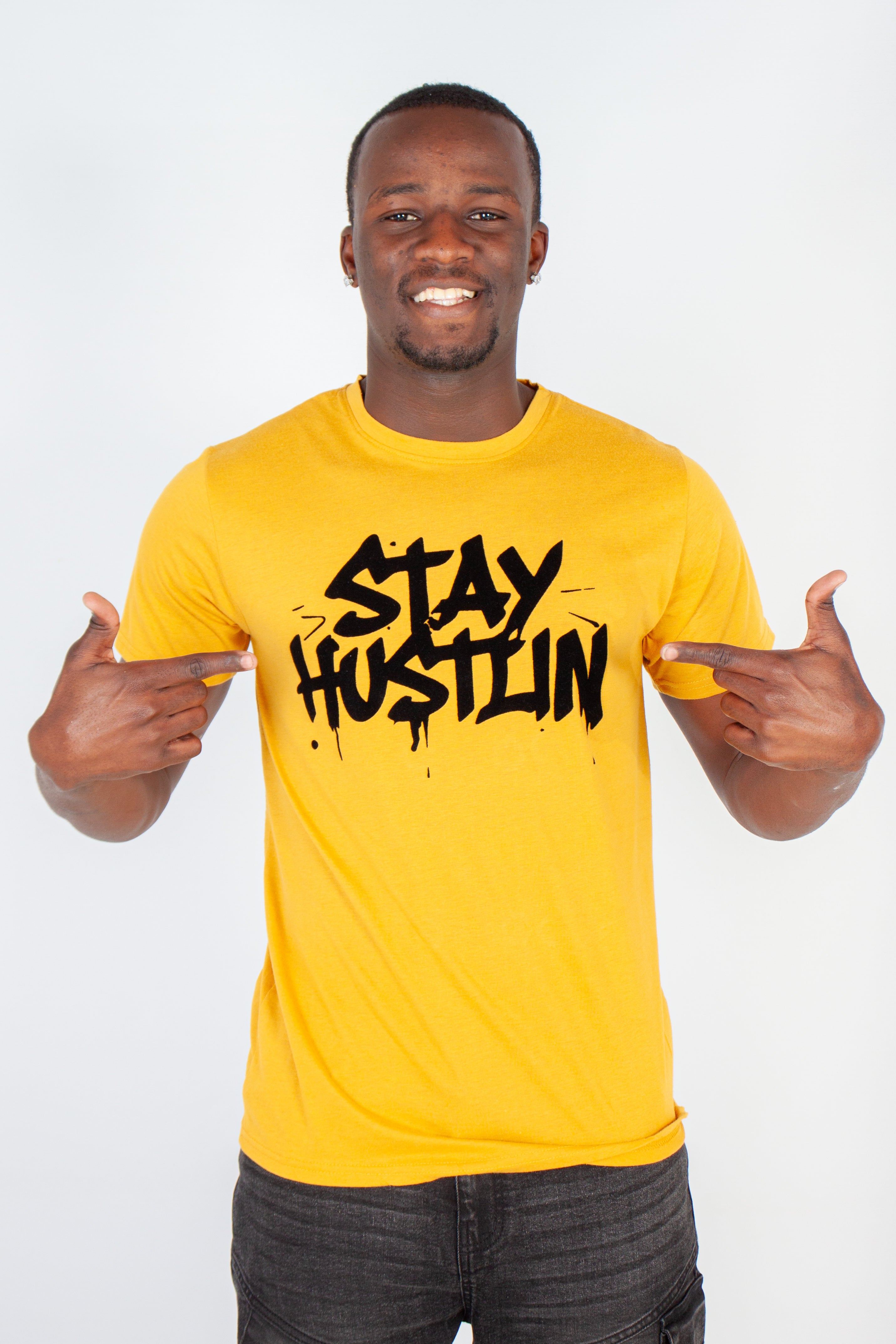 Graphic "Stay Hustlin" T-Shirt
